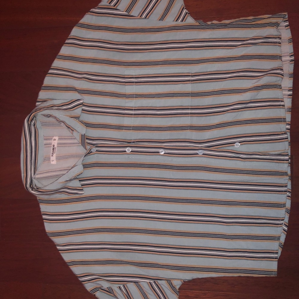 Striped collared top from Pull and Bear